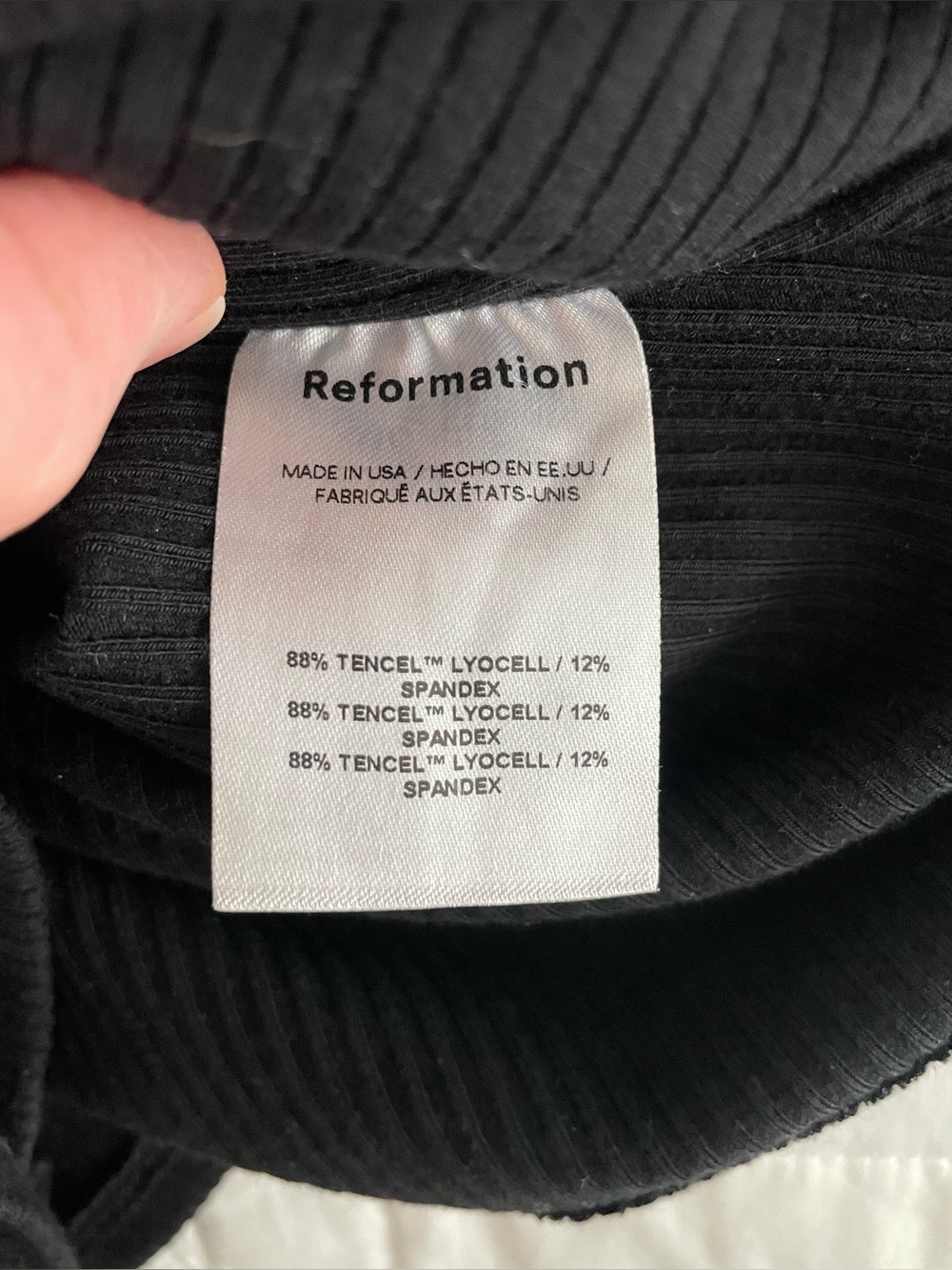 Reformation Ossie Knit Tank Black - Size XS - Picture 7 of 7